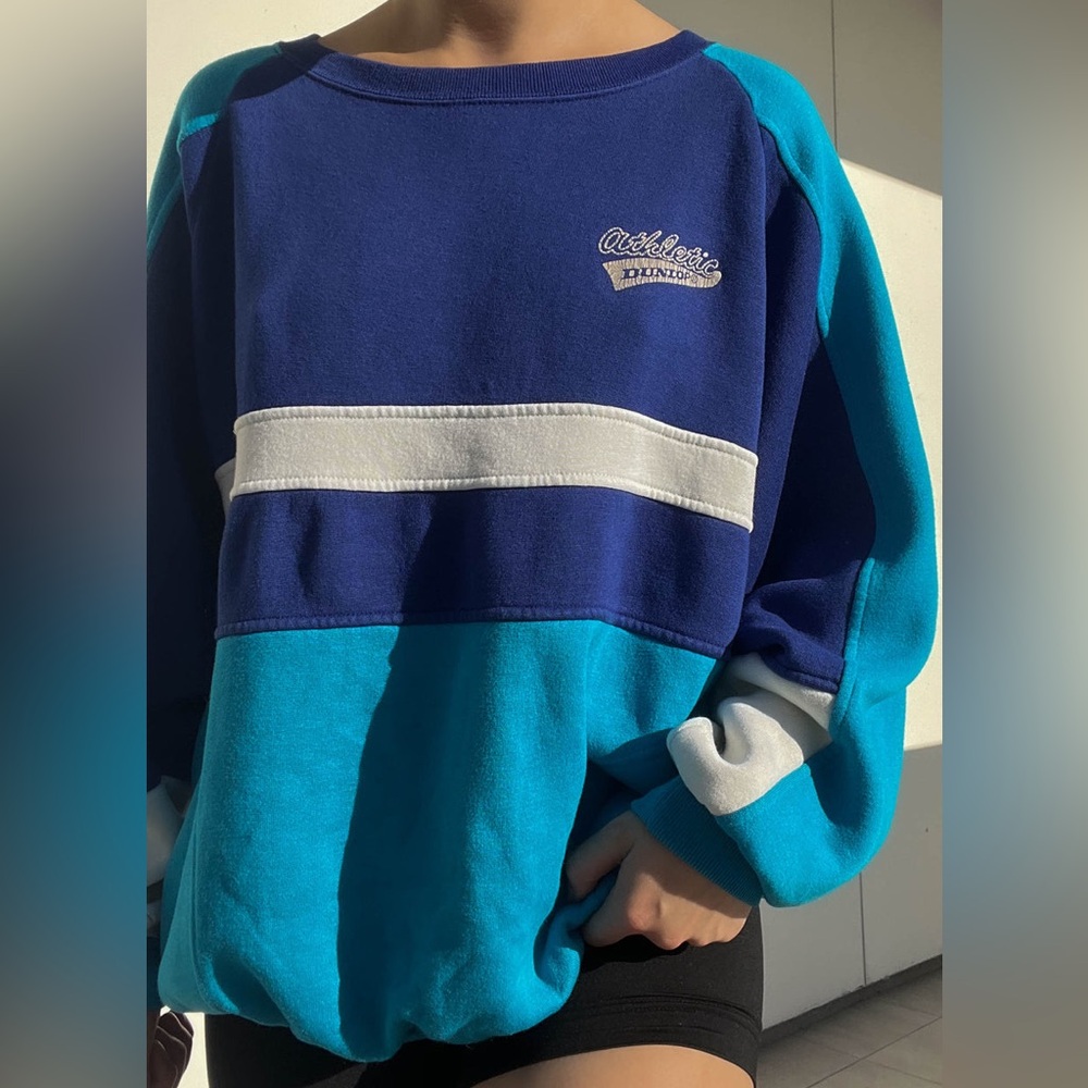 Dunlop Athletic Color Block Crew Neck Sweater